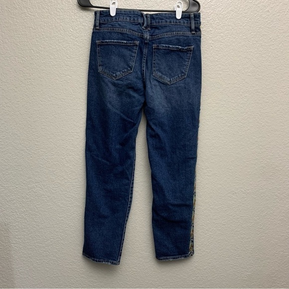 Knox Rose Women’s Aztec Embroidered Side Dark Wash Jeans Size 2 - Picture 2 of 6